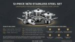 12 PC stainless steel waterless cookware - Image 2