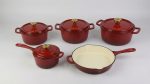 9 Piece Premium Enameled Cast Iron Cookware Collection - Image 3