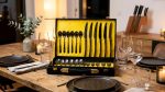 24 Piece stainless steel cutlery black