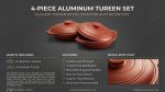 4 PC Aluminuim Taureen set - Image 2