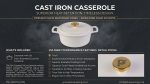 24cm cast iron casserole pot - Image 2