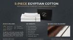 5 PC Queen Egyptian cotton linen set - Image 2