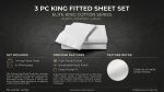 3 Piece fitted sheets king (extra length) - Image 2