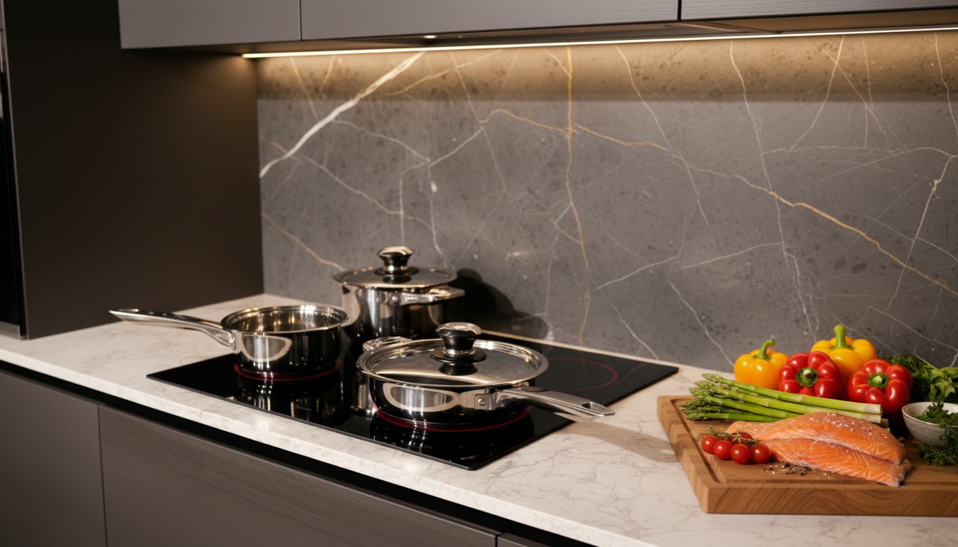 Make_this_more_202602162055 5 PC stainless steel waterless cookware - Image 1