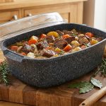 2 PC granite roasting pan