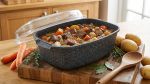 2 PC granite roasting pan