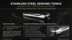 18/10 Mirror-Polished Stainless Steel Serving Tongs - Image 2