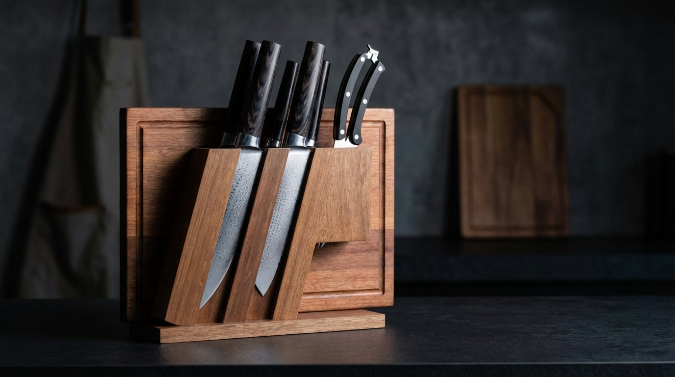 Use_the_provided_202602162007 Damascus steel knife set - Image 1