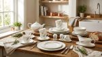 38 Piece gold and silver dinner set