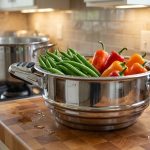 Stainless Steel Waterless Cooking Strainer - 20cm x 9.5cm