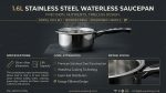 1.6L Stainless Steel Waterless Milk Pot - 16cm - Image 2